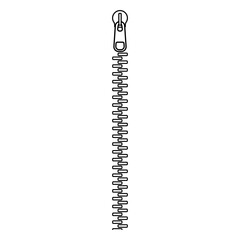 Closed Zipper with fastener vector illustration