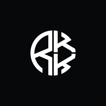 RKK logo RKK icon RKK monogram RKK letter minimalist Circle flat Unique modern abstract logo design.