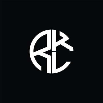 RKL logo RKL icon RKL monogram RKL letter minimalist Circle flat Unique modern abstract logo design.