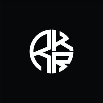 RKR logo RKR icon RKR monogram RKR letter minimalist Circle flat Unique modern abstract logo design.