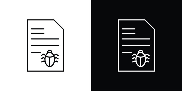 Bug report icon vector for web, computer and mobile app