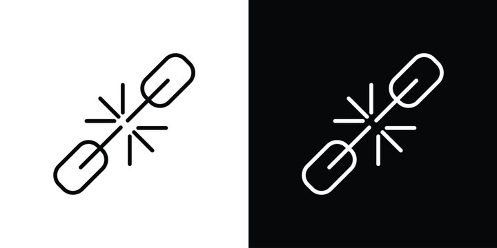 Broken link icon vector for web, computer and mobile app