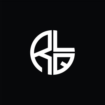 RLQ logo RLQ icon RLQ monogram RLQ letter minimalist Circle flat Unique modern abstract logo design.