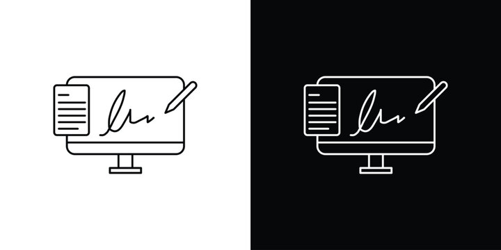 Blended learning icon vector for web, computer and mobile app