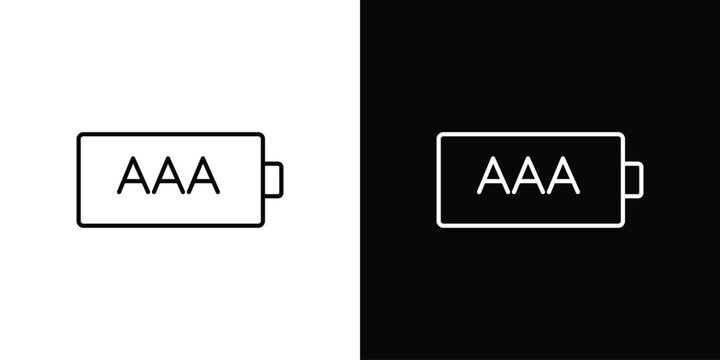 AAA battery icon vector for web, computer and mobile app