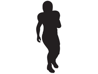 FEMALE AMERICAN FOOTBALL PLAYER SILHOUETTE