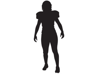 FEMALE AMERICAN FOOTBALL PLAYER SILHOUETTE