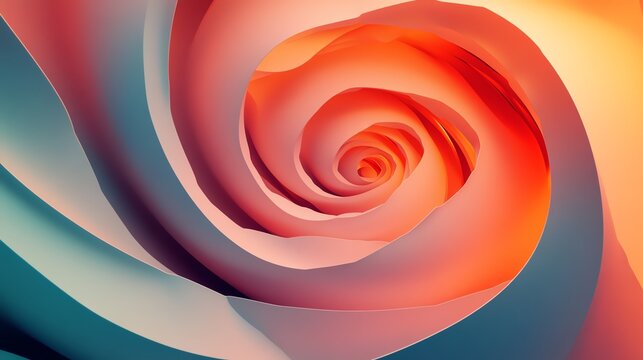 Abstract colorful spiral pattern with vibrant hues creating an enchanting visual effect.