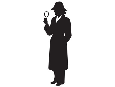 FEMALE DETECTIVE SILHOUETTE