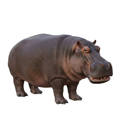 hippopotamus isolated on white background ,png