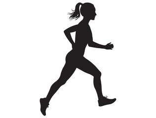 FEMALE RUNNING SILHOUETTE