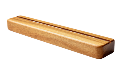 Wooden magnetic knife strip background isolated on a Transparent background, PNG file.