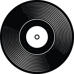 vinyl record groove  macro  on white background.eps