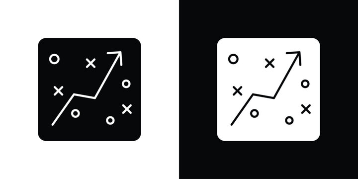 Tactical icon collection - vector outline and silhouette