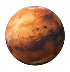 planet Mars, isolated on a white background, png, transparent
