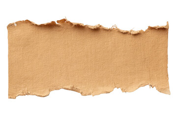 Torn brown paper isolated on a white background, png, transparent