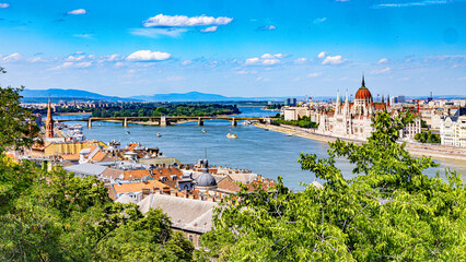 Naklejka premium City of Budapest capital of Hungary downtown views