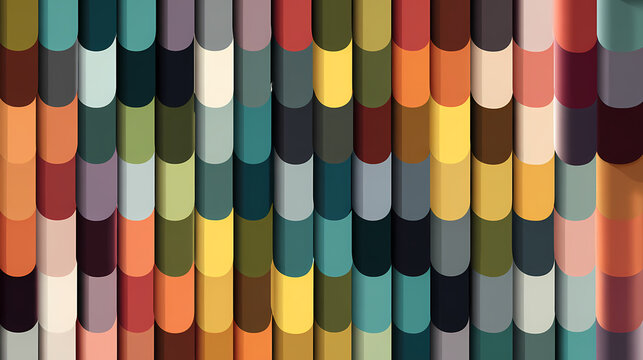 Series of repeating modules alternating in color with consistent sequence