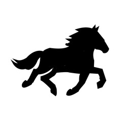 horse silhouette icon design template	