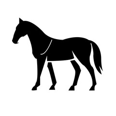 horse silhouette icon design template	