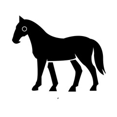 horse silhouette icon design template	