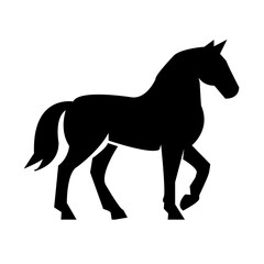 horse silhouette icon design template	