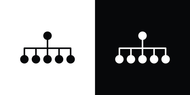 classification icon collection - vector outline and silhouette