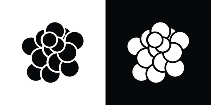 Cancer icon collection - vector outline and silhouette
