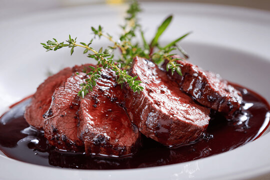 Refined daube Proven&ccedil;ale beef stew in gourmet style