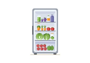 A clean refrigerator showcases a colorful assortment of fresh produce. Bright, healthy, and inviting ? perfect for food, health, or lifestyle visuals.