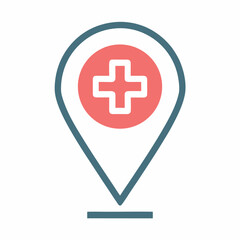 Obraz premium medical-location-pin