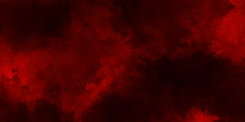 Abstract grunge red and black powder explosion cloud on black background. dark red smoke Like cloud wave effect on black. dark fire flame grunge texture background. toned fiery red sky.