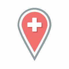Obraz premium medical-location-pin