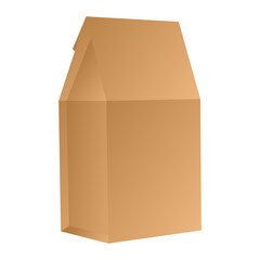 Paper coffee bag packaging mockup brown cardboard packaging mockup