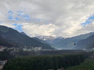 mountains and clouds