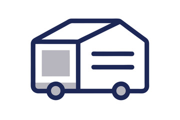 Delivery Truck Icon with Clean Lines and Modern Design for Logistics