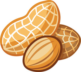 Obraz premium Delicious Roasted Peanuts, Shelled and Unshelled, Close-Up View, Nutritious Snack Food, Healthy Eating Concept
