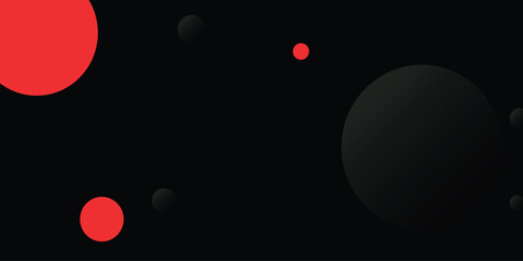 Abstract red Circle on black circle mesh with blank space design modern futuristic technology background vector illustration
