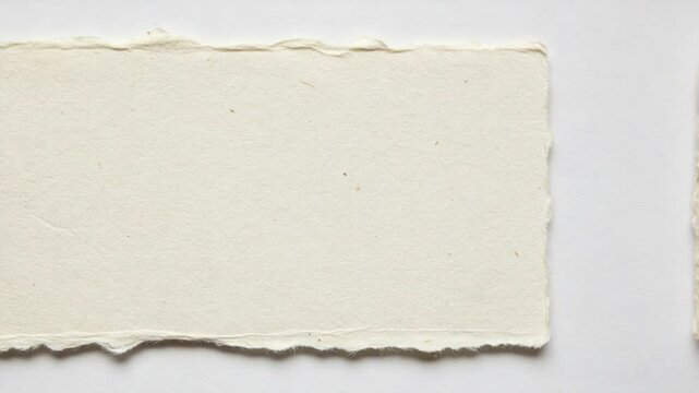Seamless looped animation of handmade paper with deckled edges, for artistic backgrounds