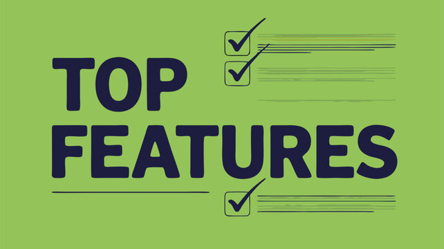 Illustrative Graphic Displaying Top Features with Checklist Emphasizing Key Elements