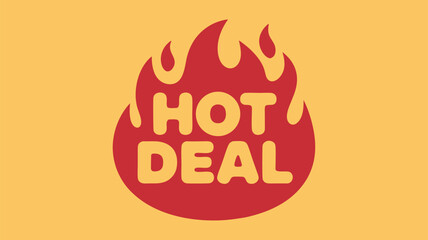 Eye-catching graphic design representing a hot deal offer, perfect for promotions and sales