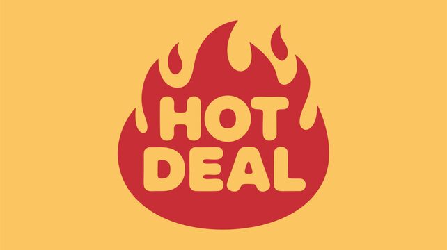 Eye-catching graphic design representing a hot deal offer, perfect for promotions and sales