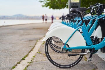 Bicycle rental in the center of Istanbul. Bicycle sharing. Bicycle rental app. Rent bikes. Public bicycles for tourists