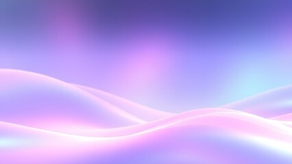 Naklejka premium Futuristic holographic gradient background with iridescent pastel waves, embodying a soft vaporwave aesthetic.