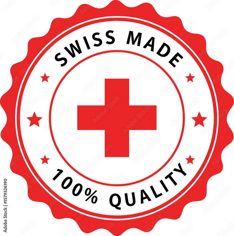 Fototapete a red and white circular seal with 