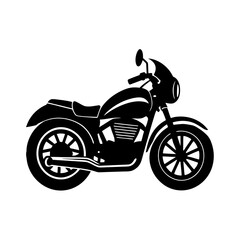 Obraz premium Motorcycle with helmet silhouette