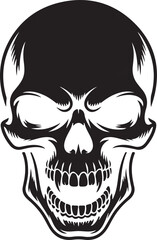 Fototapeta premium Detailed Skull Silhouette Vector Illustration with Intricate Bone Structure