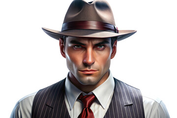 Beautiful, trending and realistic Gangster with white background
