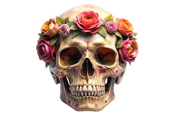 Beautiful, trending and realistic Skull with white background