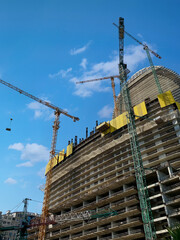 Construction of a new residential building or hotel.